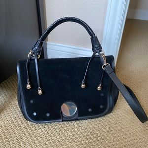Zara Basics Black bag medium size little wear and tear with long strap